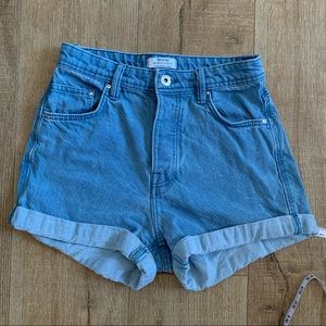 Bershka Denim High Waisted Shorts
